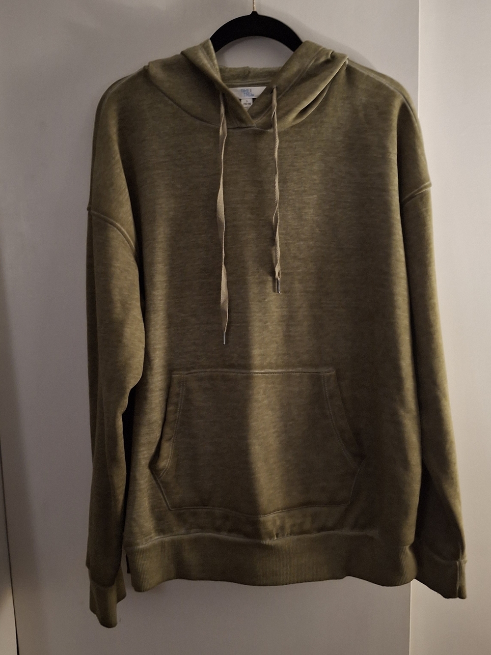 Time And Tru Men's Olive Green Pullover Hoodie